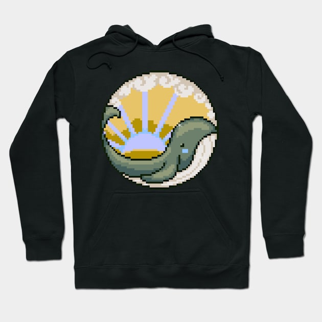 pixel whale Hoodie by WitchyAesthetics